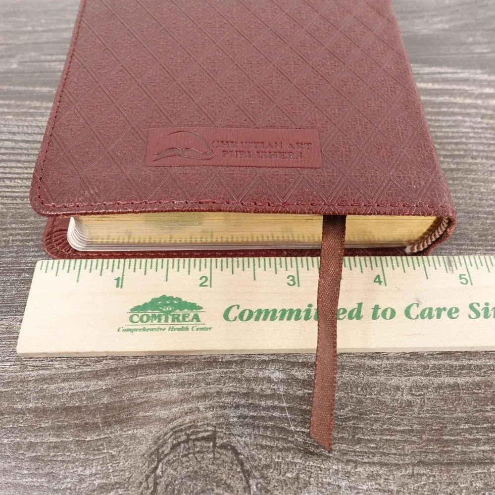 Holy Bible King James Version Pocket Brown Faux Leather Christian Art Publishers